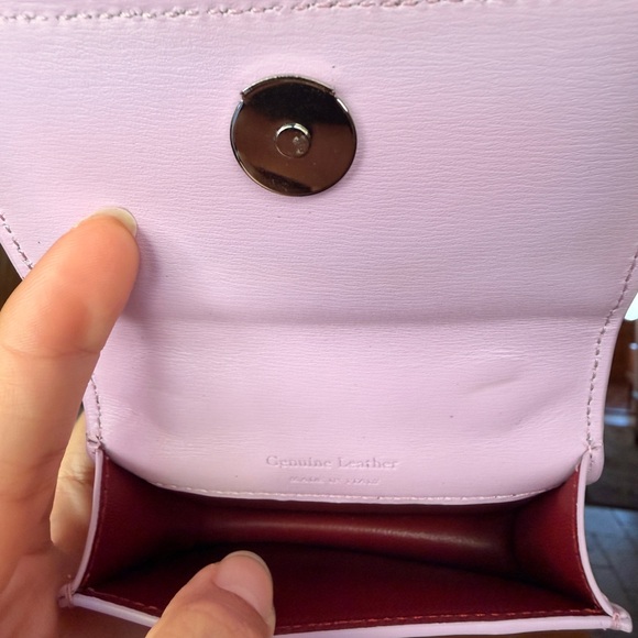 Off-White Pink Mini Top Handle Bag with Silver Logo - Picture 7 of 9